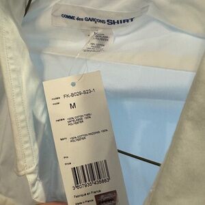BRAND NEW Come des Garçons men’s White Button Down